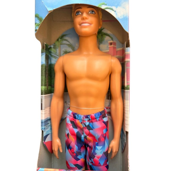 NEW Barbie Ken & Friend Dolls Beach Swim Set Mattel In Box Set of 2 - Picture 2 of 7